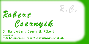 robert csernyik business card